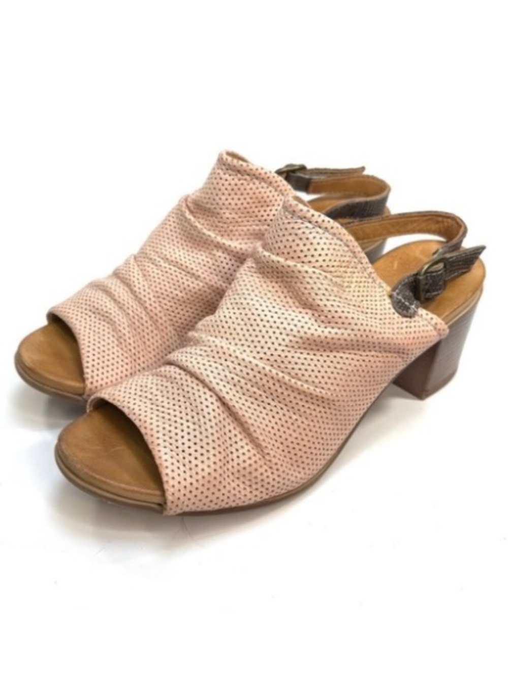 Bueno Kesia Pink Leather Slingback Sandals |